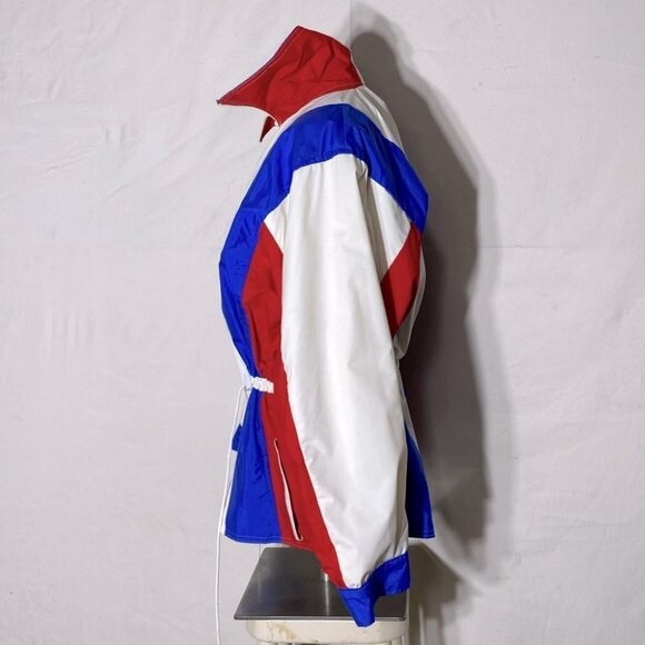 Vintage Red White Blue Long Windbreaker Jacket XL - Picture 3 of 14